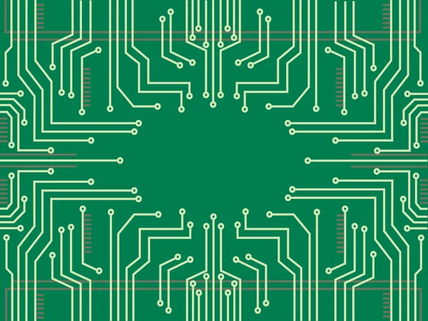 マイクロ チップ ライン技術シンボルの抽象的な背景のベクトル — ストックベクタ