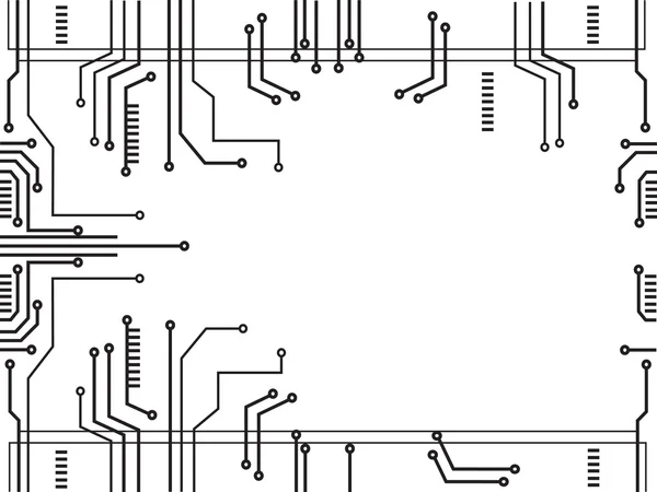 Technologie Linie Symbol Hintergrund Vektor Mikrochip — Stockvektor
