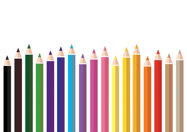 カラフルな色の鉛筆の背景のベクトル、Lgbt の記号、虹のシンボル — ストックベクタ