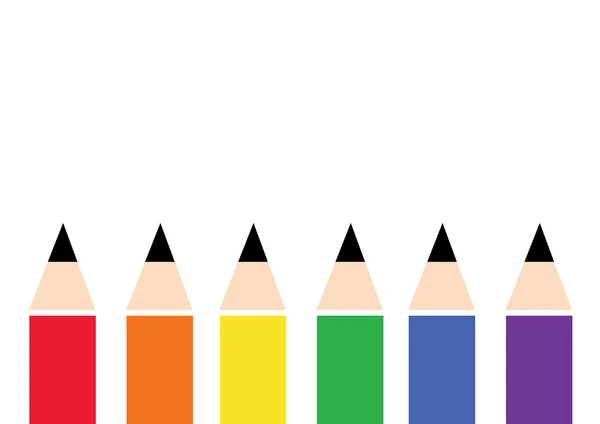 Colorato vettore sfondo matita di colore, simbolo LGBT, simbolo arcobaleno — Vettoriale Stock