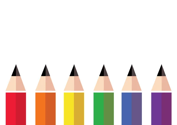 Colorato vettore sfondo matita di colore, simbolo LGBT, simbolo arcobaleno — Vettoriale Stock