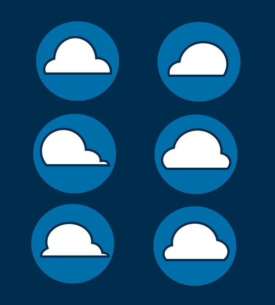 Icono de nube vector, ilustración de nube. Estilo de diseño plano — Vector de stock