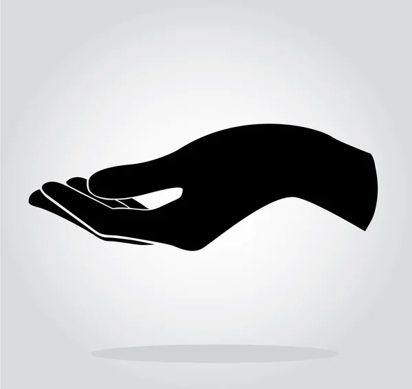 Hand hält Symbol-Vektor — Stockvektor