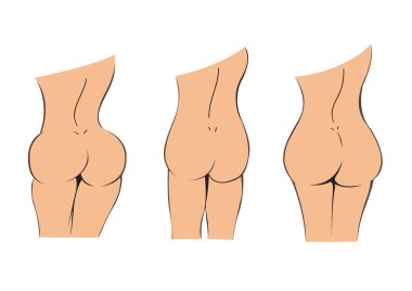 alt, popo, popo karikatür vektör