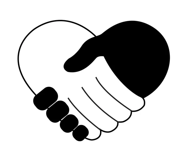 Hand holding in hart vorm vector — Stockvector