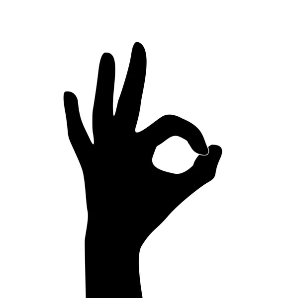 Hand okay Symbol-Vektor — Stockvektor