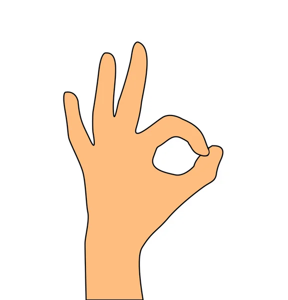 Χέρι εντάξει σύμβολο διάνυσμα — Διανυσματικό Αρχείο