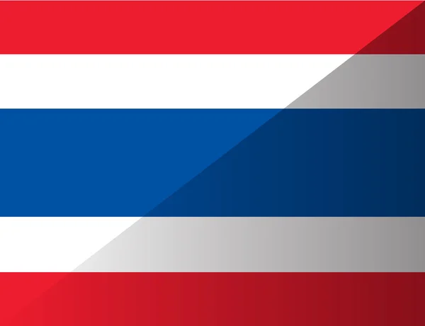 Icône du drapeau thaïlandais, vecteur du drapeau thaïlandais — Image vectorielle