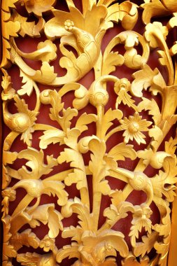 desen Lai Kanok (Tay tasarım) ahşap güzel altın