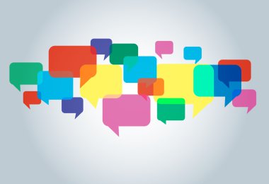 Sohbet kutusu, ileti kutusu iletişim arka plan