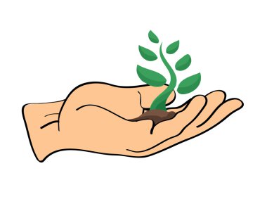 lahanası vektör simgesi tutan el