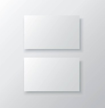 beyaz çift taraflı kart şablon vektör çizimi