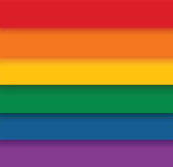Tęczowy Ruch Flagi Igbt Płaska Ikona Symbol Mniejszości Seksualnych Gejów — Wektor stockowy