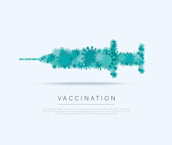 Vaccinsymbol För Covid Begreppet Hälsovårds Och Skyddsvaccinering Vektorillustration — Stock vektor