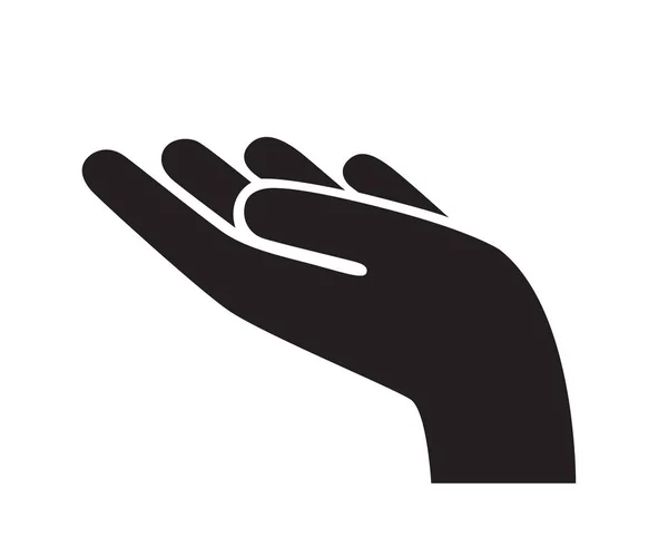 Ikona Gestów Dłoni Wsparcie Pokój Opieka Wektor Ilustracja — Wektor stockowy