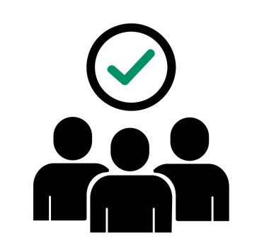 Takım çalışması Başarı Onaylama Sembolü