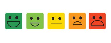 Müşteri Memnuniyeti, Kullanıcı Deneyimi için Emoji Puanlama Simgeleri