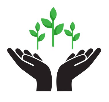 Yeşil Bitkileri Koruma Elleri Büyüme ve Sürdürülebilirlik Konsepti