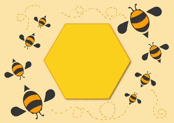 Colmeia de abelhas 3 — Vetor de Stock