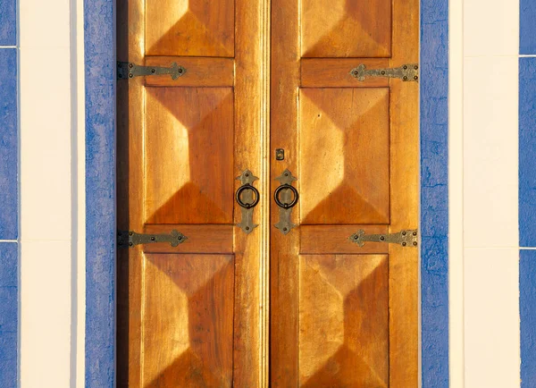 Porta Dourada Céu Uma Igreja Litoral Zambujeira Mar Alentejo Portugal — Fotografia de Stock