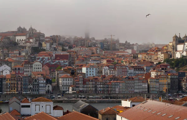 Portekiz Porto Kentindeki Ribeira Evlerinden Geleneksel Cepheler — Stok fotoğraf