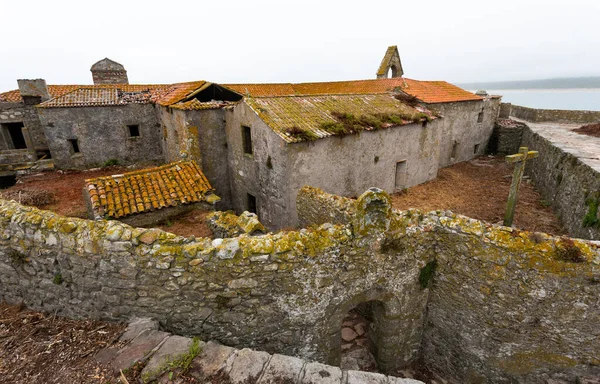 Det Övergivna Klostret Inne Insua Fästning Caminha Portugal — Stockfoto