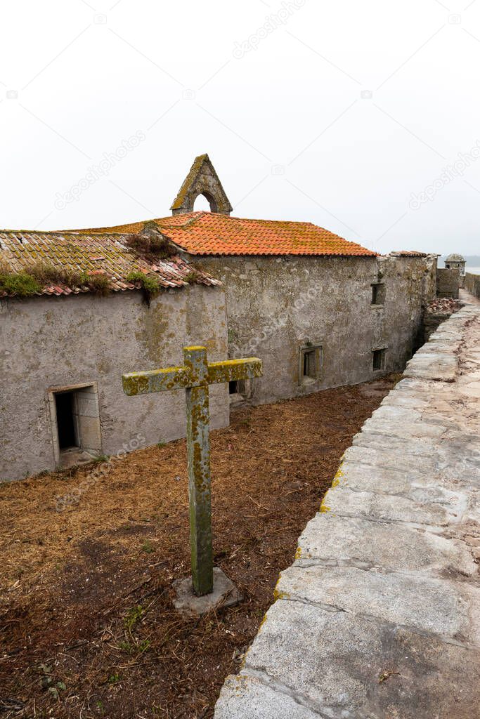 The abandoned Convent inside the Insua Fortress in Caminha, Portugal.