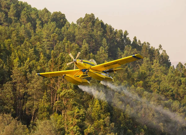 August 2017 Avialsa Canader Firefighter Airplane Geres National Park Dam — Stock Photo, Image