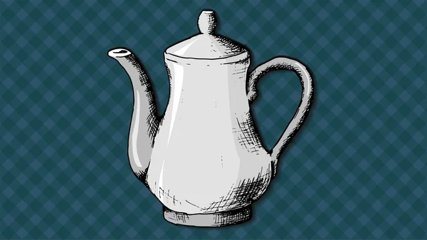 Coffe pot vector ilustración — Archivo Imágenes Vectoriales