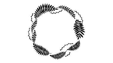 Çelenk yaprak çerçeve