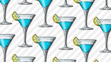 Kokteyl kroki tarzı desen