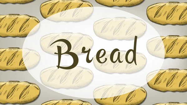 Illustration vectorielle de modèle de pain — Image vectorielle