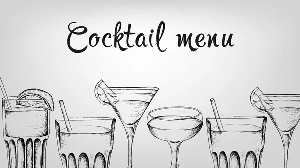 Modèle vectoriel de menu cocktail — Image vectorielle