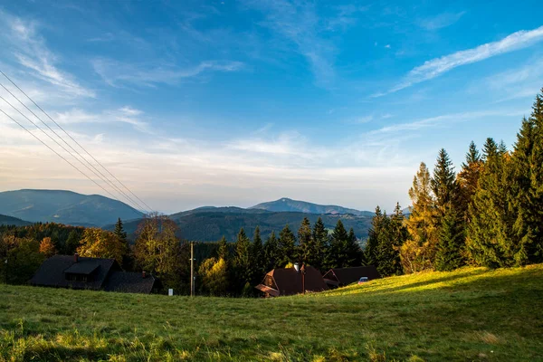 Smrk Lysa Hora Heuvels Van Bobek Heuvel Moravskoslezske Beskydy Bergen — Stockfoto