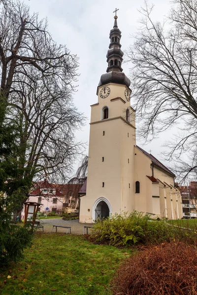 Kostel Nejsvetejsi Trojice Kościół Wieku Mieście Novy Jicin Republice Czeskiej — Zdjęcie stockowe