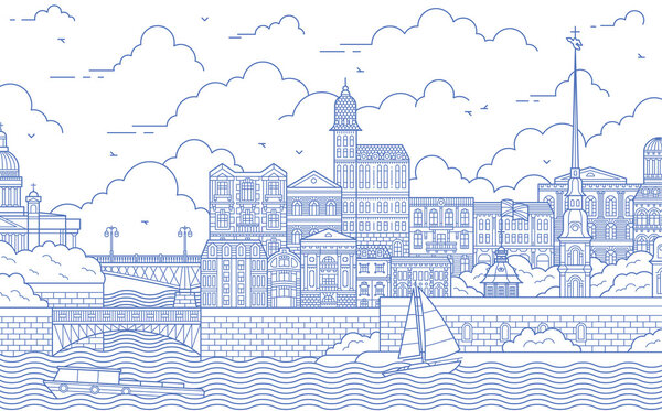 Векторная иллюстрация Петербургской линии
