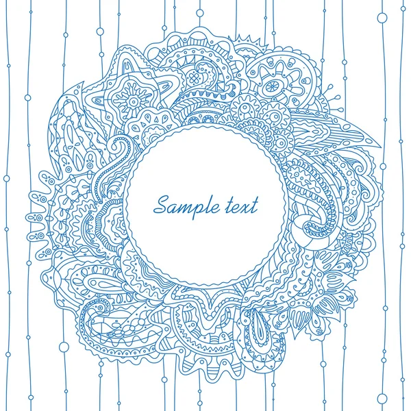 desen circl hat sanat deniz peisley vektör çizim