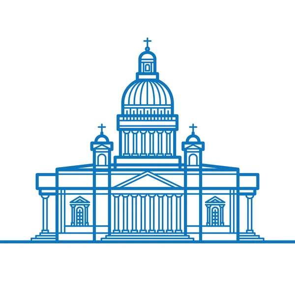 Saint-Petersburg Isaakievskiy sobor hat sanat illüstrasyon