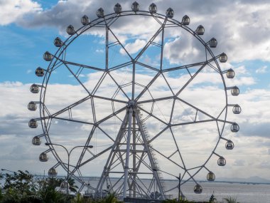 20 Şubat 2016 Mall of Asia, Filipinler Ferris koyda San Miguel tekerlek