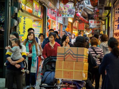 21 Mar 2016 yeni Taipei, Tayvan Jiufen eski sokak
