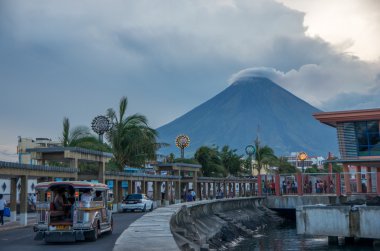 mayon volcano at the  legazpi city , Philippines clipart