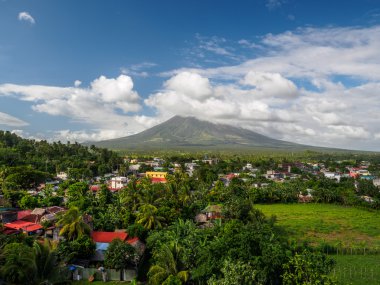 Mayon volcano in Bicol , Philippines clipart