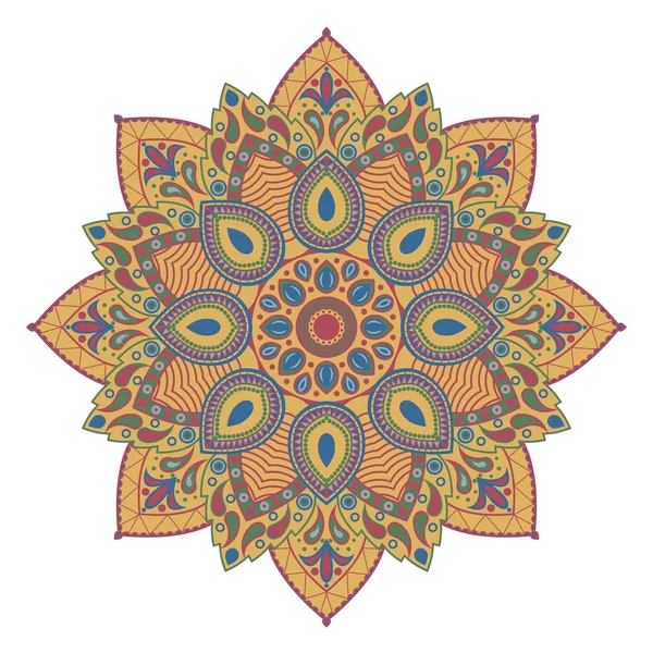 Mandalu nebo kruhové květinový vzor — Stock fotografie