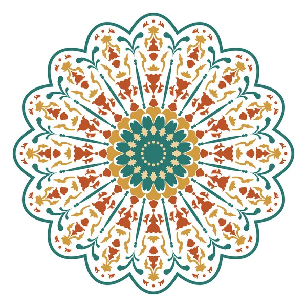 Mandala vagy körkörös virágmintás — Stock Vector