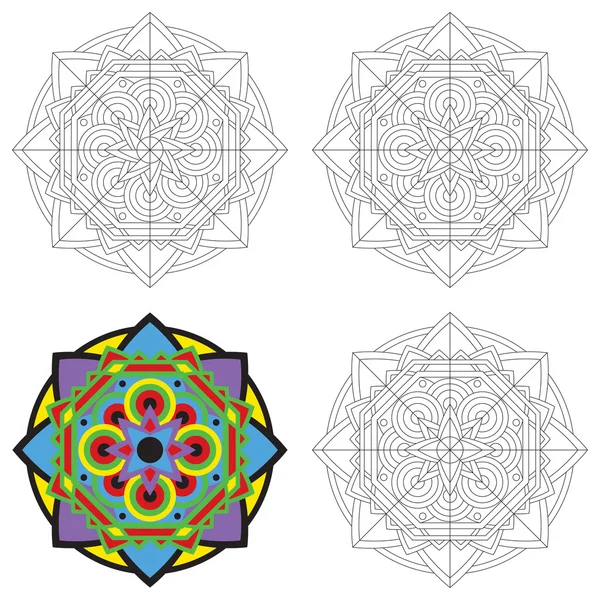 Etnické geometrické konstrukce — Stockový vektor