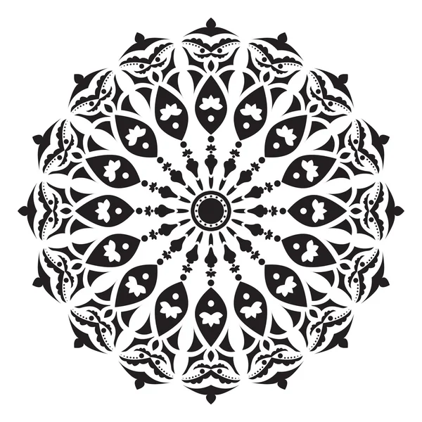 黒と白の円形のパターン — ストックベクタ