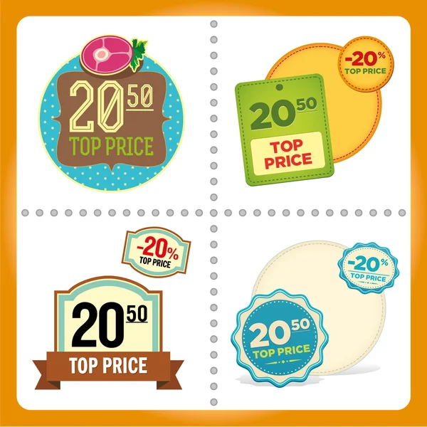 vektör fiyat etiketi