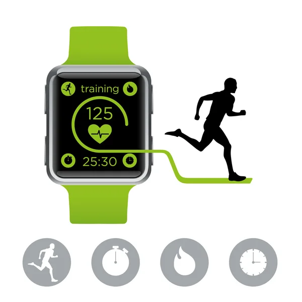 Smart Watches Runner — Stock Photo, Image