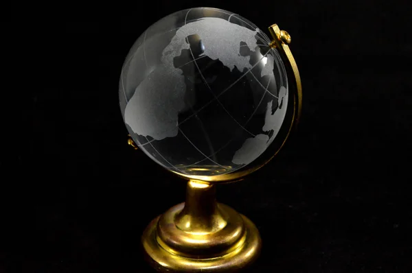 Un mapa de cristal del mundo . — Foto de Stock