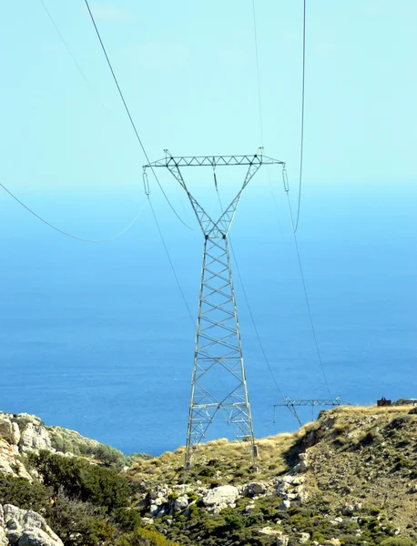 En elektrisk pol. — Stockfoto